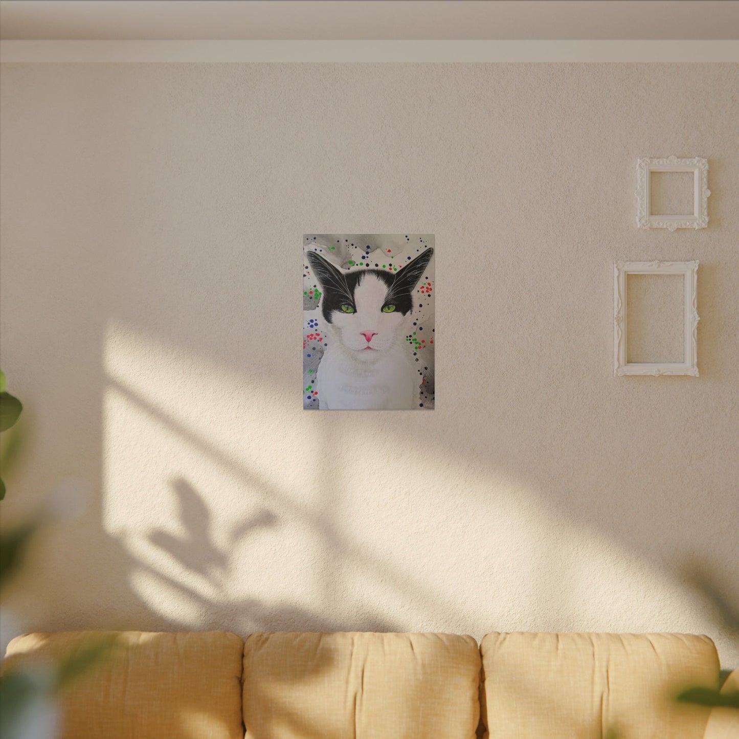 Judgy Cat Wall Canvas – For People Who Like Their Coffee Black & Their Cats Opinionated