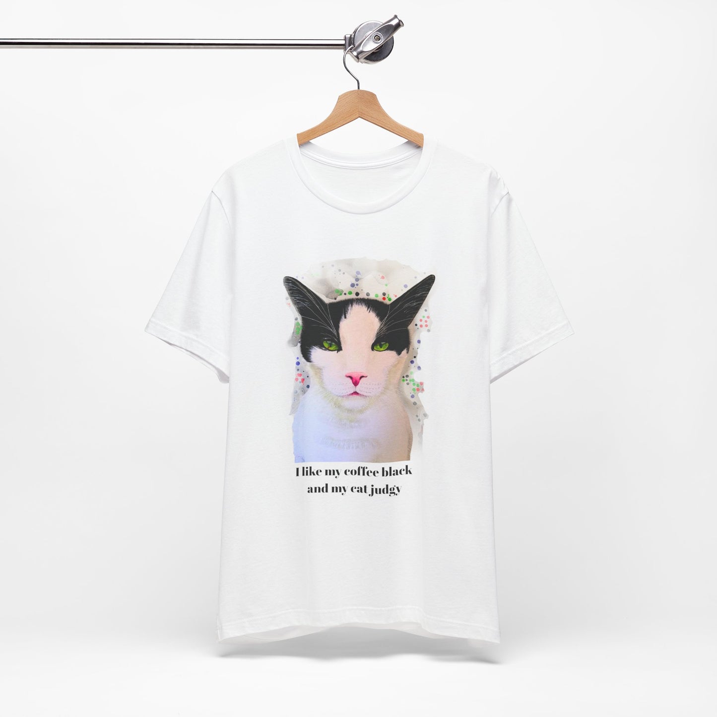 Judgy Cat Coffee Tee – For People Who Like Their Brew Bold & Their Pets Sassier - I Like My Coffee Black Tee | Cat Shirt