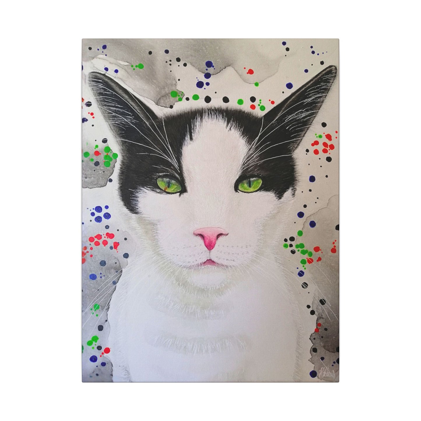 Judgy Cat Wall Canvas – For People Who Like Their Coffee Black & Their Cats Opinionated