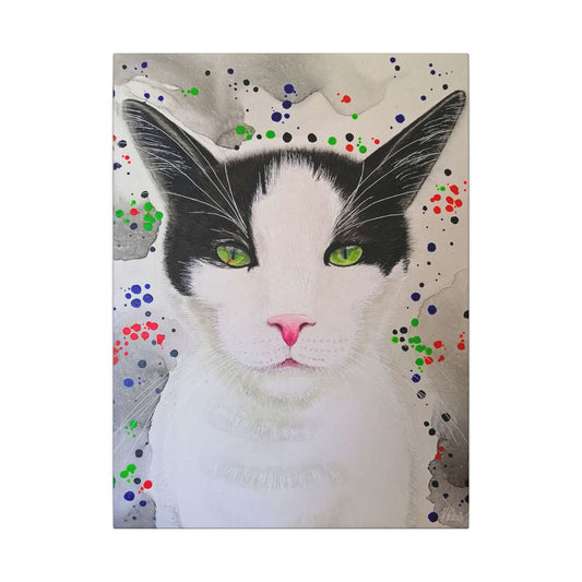 Judgy Cat Wall Canvas – For People Who Like Their Coffee Black & Their Cats Opinionated