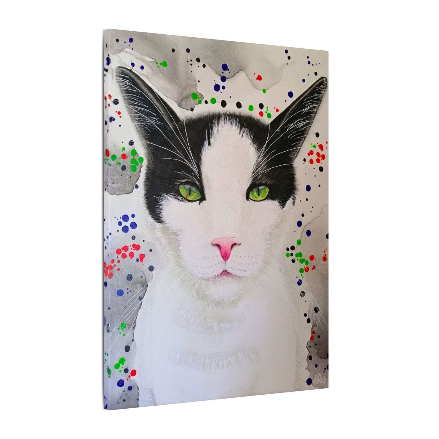 Judgy Cat Wall Canvas – For People Who Like Their Coffee Black & Their Cats Opinionated